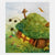 Illustration of a barrel with grass on top, surrounded by nature elements like a mushroom and leaves.