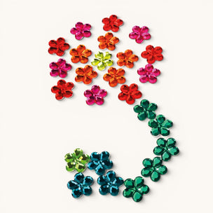 Flower Sparkling Stones | 60 pieces