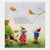 Illustration of two gnomes in an autumn setting with text.