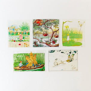 Elsa Beskow mini print silk