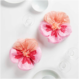 Tissue Paper Flower Set Pansies | Pink