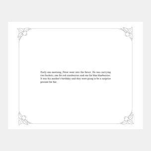 Text on a white background with decorative corners