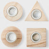 Mini Wooden Candle Holder | Geometric Shapes