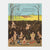 Illustration of children in hanging from a tree root with a landscape in the background.
