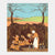Illustration of a mother earth with glowing lanterns surrounded by children in a landscape.