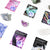 Mineral samples with certificates of authenticity on a white background