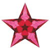 A red window star made using the Beginner Window Star Kit for 6 stars | © Conscious Craft