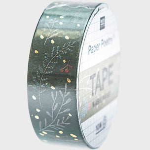 Roll of decorative tape with nature-themed design on a white background