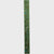 Decorative green ribbon with floral patterns on a white background