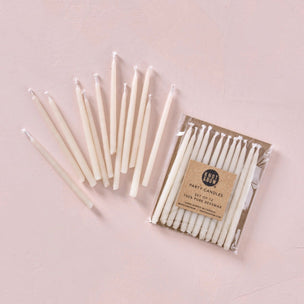 Knot & Bow Hand Dipped Ivory Beeswax Party Candles 