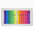 Set of colorful oil pastels in a box on a white background