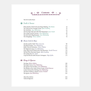 Table of contents page from a book or collection with chapter titles and page numbers.