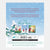 Book back cover with winter-themed illustration and text about a winter gnome and animal friends.
