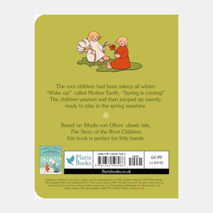 Bookback with illustrations of two children and text on a green background