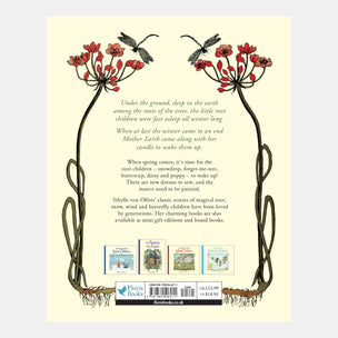 Bookback with illustrations of flowers and text on a light yellow background