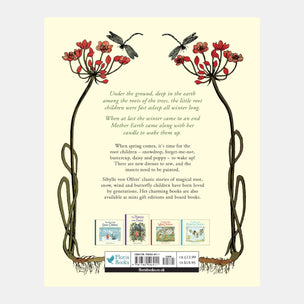 Bookback with illustrations of flowers and text on a light yellow background