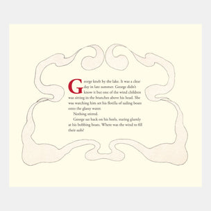Text excerpt with decorative flourishes on a light background