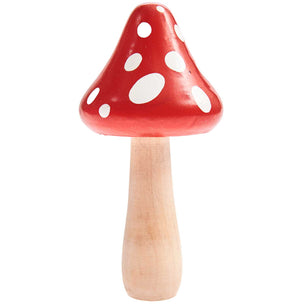 Rico Design Wooden Mushroom Dark Red | Conscious Craft