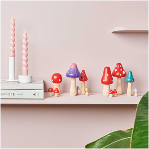 Rico Design Wooden Mushroom Dark Red | Conscious Craft