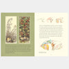 Illustrated book pages with mouse characters and text on a green and white background