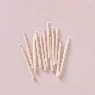 Knot & Bow Hand Dipped Ivory Beeswax Party Candles 