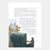 Illustrated book page with a boy, a suitcase, and a gnome in a room.