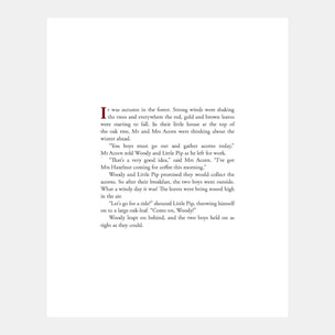 Text from a book or story on a white background