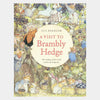 Book cover of 'A Visit to Brambly Hedge' by Jill Barklem with illustrations of animals in a forest setting.