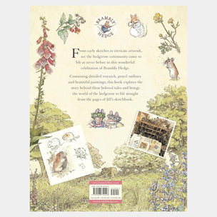 Illustrated book cover with characters and nature elements from Brambly Hedge series.