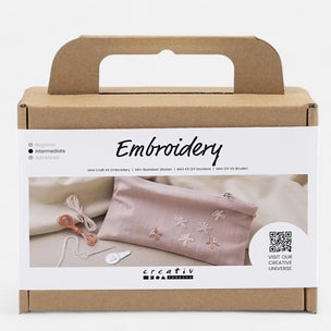 Mini Craft Kit | Embroidery Clutch Bag