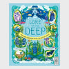 Book cover of 'Lore of the Deep' with mermaid illustrations and a blue background
