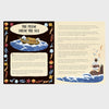 Book open to a page with illustrations and text titled 'The Poem from the Sea'.