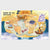 Illustrated page from a book titled 'Naming the Seas and Oceans' with a world map and various sea creatures.