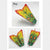 Colorful paper model of a dragon on a white background