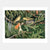 Fairy with red hair interacting with birds on a branch