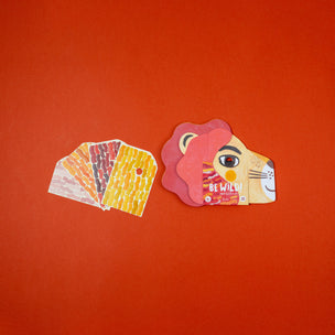Londji Lion mask sticker craft