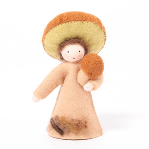 Felt Flower Fairy Porcini Mushroom | Conscious Craft