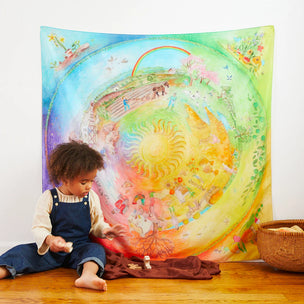 Sarah's Silk Large Playsilk Around the Farm | Conscious Craft