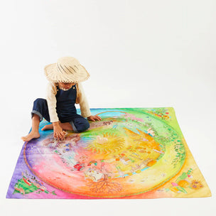 Sarah's Silk Large Playsilk Around the Farm | Conscious Craft