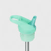 Mint green Klean Kanteen bottle cap on a white background