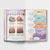 Open book with educational content on rock layers and fossils