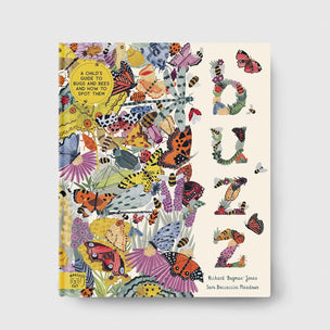 Book cover with colorful illustrations of butterflies on a white background