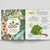 Open book with illustrations of ants and nature on a white background