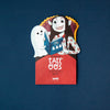 Londji Enchanted Tattoo with cartoon character and ghost on a blue background
