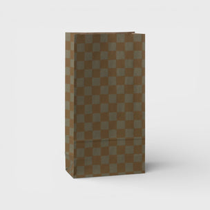 Maileg Gift Bag Medium | Checker Mint/Ocher