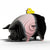 Pig with a yellow duck on top against a white background