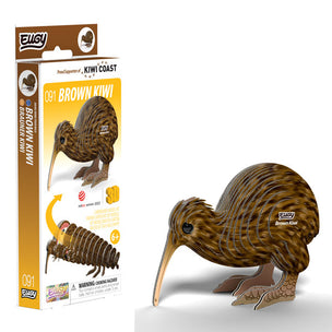 EUGY Brown Kiwi | Kids Cardboard Craft Kit