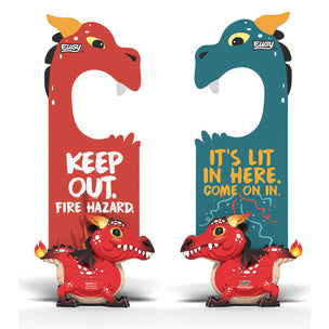 EUGY Red Dragon Door Hanger  | Kids Cardboard Craft Kit
