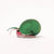 A 3D cardboard DIY model of a snail, constructed with layered wooden slats, featuring a brown body, green head and ear, and pink and white stripes on the face, set against a plain white background.