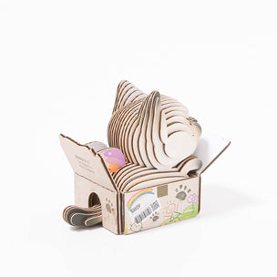 Eugy Cat Mocha Cardboard Kids Craft | © Conscious Craft